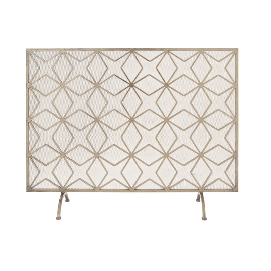 Gold Metal Modern Fireplace Screen By Ivory And Iris | 38" x 9" x 28" | Michaels®